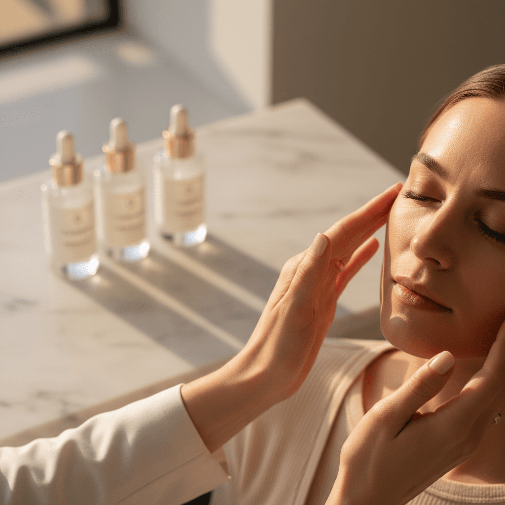 Veronica Johnson providing personalized beauty consultation in San Antonio