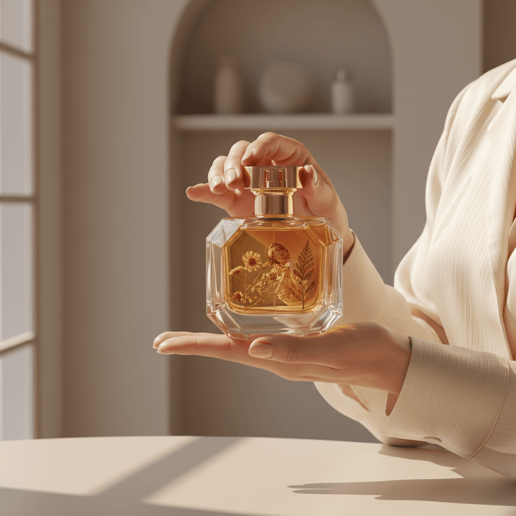 Customer exploring fragrance selection