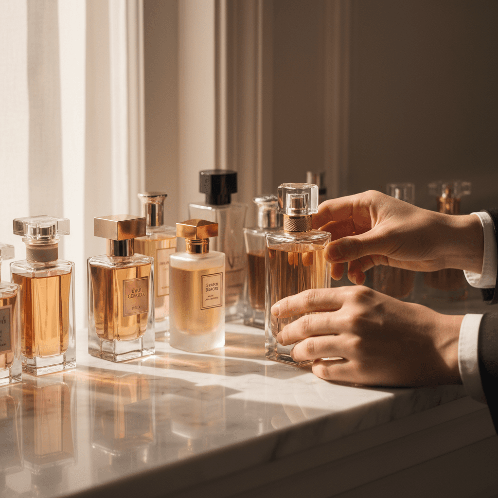 Curated fragrance collection showcase